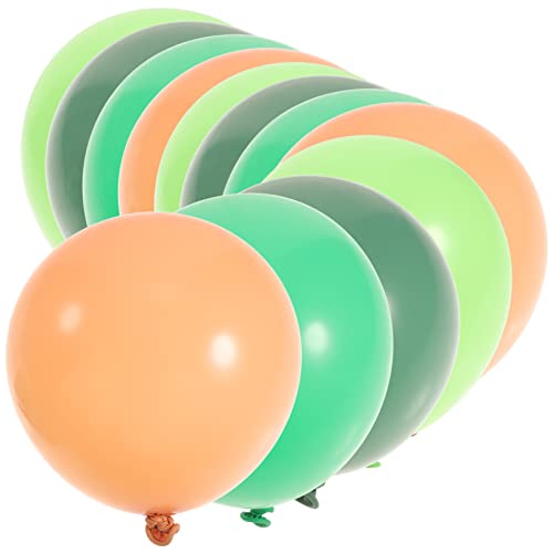 HAWILLOSCH 20st Grünes Ballon-set Grüne Ballongirlande Geburtstag Luftballons Dekoration Metallisch Weiße Luftballons Metallisch Grüne Luftballons Ballons Mit Dschungeltieren Emulsion von HAWILLOSCH