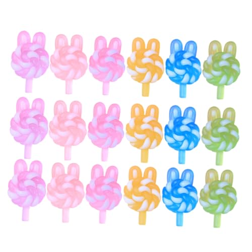 HAWILLOSCH 24 Stück Simulations Lollipop Lollipops Halsketten Charms Für DIY Handwerk Lutscher Anhänger Charms Schmuckherstellung Charms Für Handyhüllen Anhänger Charms Für Die von HAWILLOSCH