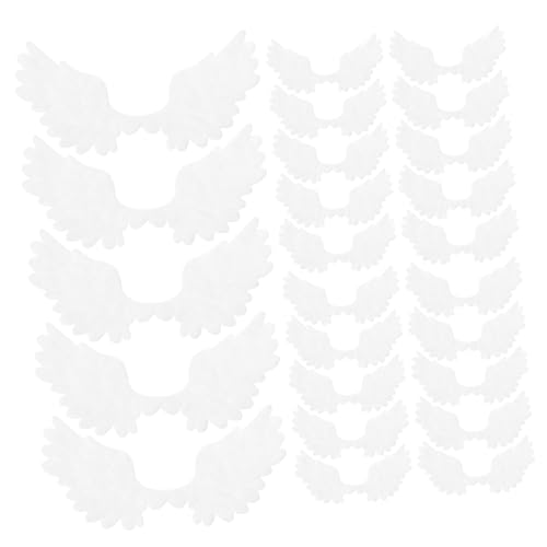 HAWILLOSCH 25Stücke Engelsflügel Patches für DIY Projekte Applikationen für Kleidung und Accessoires Weißes Filzmaterial für Bastelarbeiten und Dekorationen HAWILLOSCH 25Stücke Engelsflügel Patches für DIY Projekte Applikationen für Kleidung und Accessoires Weißes Filzmaterial für Bastelarbeiten und Dekorationen von HAWILLOSCH