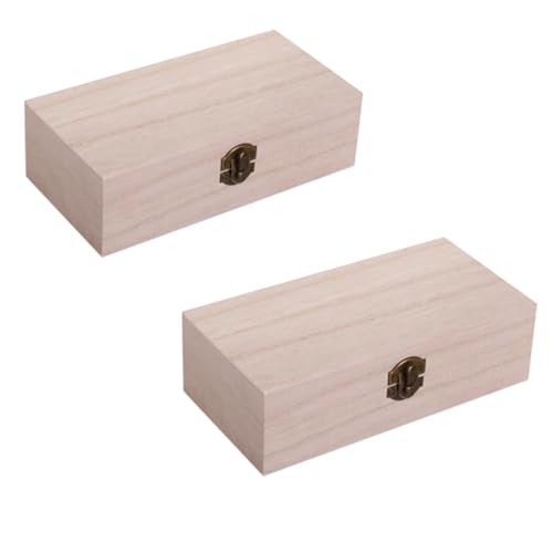 HAWILLOSCH 2Er-Box Holzkasten schmuckkästchen storage boxes küchenboxen vorratsboxen ablagekasten Mini-Schatztruhe Schmuck Organizer klar Piraten- Mini- Schmuck-Organizer Khaki von HAWILLOSCH