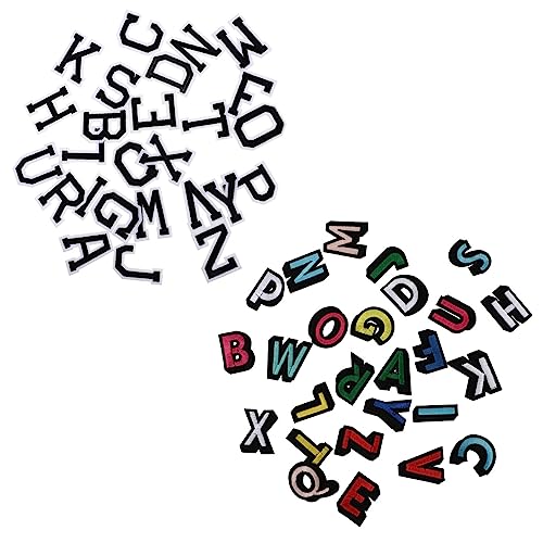 HAWILLOSCH 2Sätze Alphabet Patches Aufnäher zum Aufbügeln Stoffzubehör für Kleidung Taschen Handwerk Langlebig Hautfreundlich Schwarze HAWILLOSCH 2Sätze Alphabet Patches Aufnäher zum Aufbügeln Stoffzubehör für Kleidung Taschen Handwerk Langlebig Hautfreundlich Schwarze von HAWILLOSCH