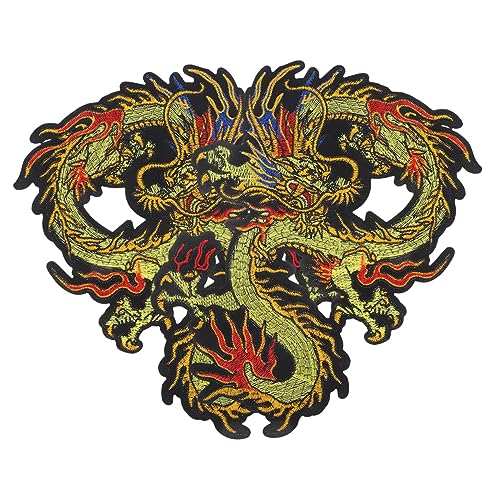 HAWILLOSCH 2St Kleidungsdekore Patches nähen praktische Mantelflicken Mit Drachen bestickte Aufnäher Flicken für Kleidung apfelding bügelbild kleine Kleiderflicken Patch aufnähen Polyester von HAWILLOSCH