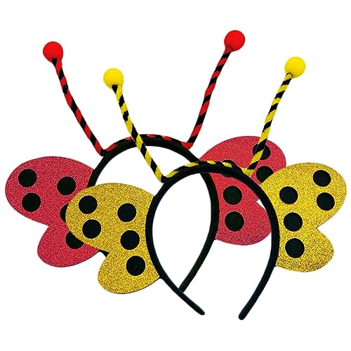 HAWILLOSCH 2St Schmetterlingsbienen-Stirnband Haarband für Kinder Bienenantennen-Stirnband tierisches Haarband kinder haarschmuck tier haarreif Cartoon-Insekten-Kopfschmuck Cartoon-Stirnband von HAWILLOSCH