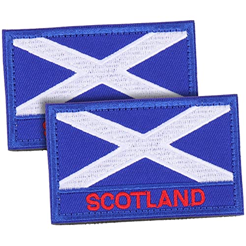 HAWILLOSCH 2St Schottischer Patch Länderflaggen-Patch Outdoor-Dekor Schottland-Flagge-Applikation schottische Einrichtung aufkleber Flecken Dekorationen selbstklebende Stoffpflaster Polyester von HAWILLOSCH