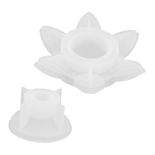 HAWILLOSCH 2st Epoxidform Gießen Von Kerzenhaltern Antihaft-ornamentform De Para Gelatinas Diy Form Für Zu Hause Desktop-ornament-gießform Leuchter Schmuckdisplay Schmuck Tasse Kieselgel Weiß von HAWILLOSCH