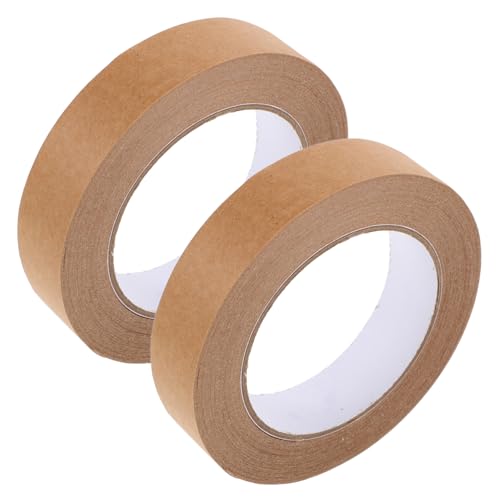 HAWILLOSCH 2st Klebeband Gummiertes Papierband Kraftband Für Kartons Packpapier Kleben Natürliches Papierband Packband Aus Papier Kraftdichtband Kraftband Zum Verpacken Kraftpapier Brown von HAWILLOSCH