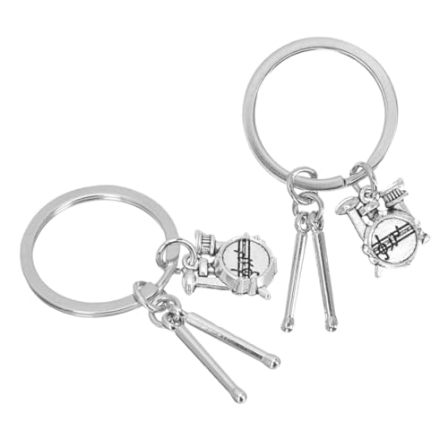 HAWILLOSCH 2 Stücke Snare Drum Keychain Trommel Schlüssel Für Musik Enthusiasten Schlagzeuger Ornament von HAWILLOSCH