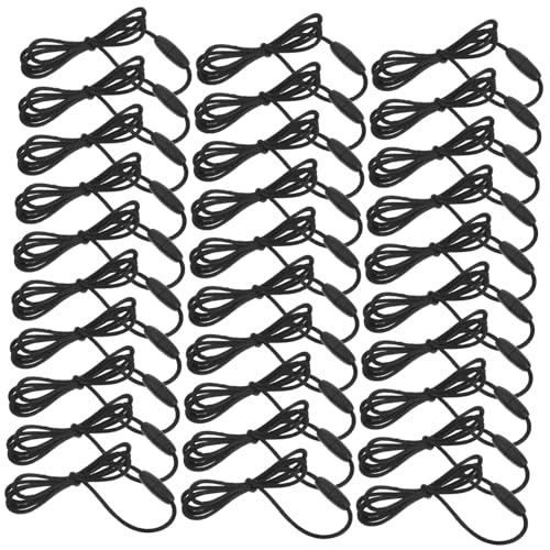 HAWILLOSCH 30 Sätze Abnehmbares Halskettenband Mini-sicherheitsschnallen Kette Zur Schmuckherstellung Diy-halsketten-set Seil Halskette Perlen-lanyards Lanyard-hardware Abreißschnur Black Abs von HAWILLOSCH