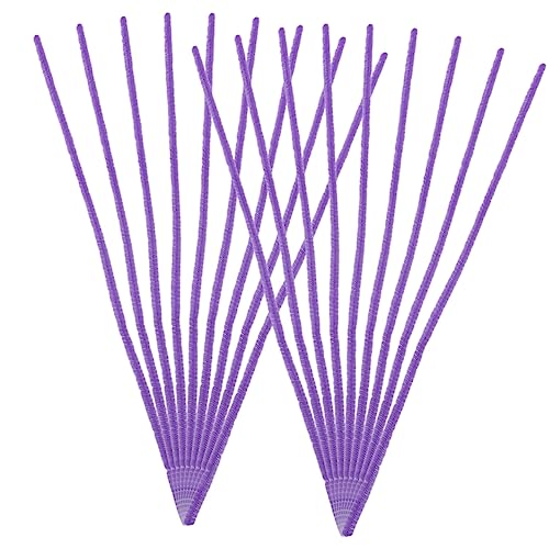 HAWILLOSCH 300St Zwirnstock Farbe Wolle Puzzle-Spielzeug Fuzzy Sticks für Kinder Pfeifenreiniger Spielzeuge kinder bastelset Kinderspielzeug biegbarer Stab Festival-DIY-Stick Plüsch Violett von HAWILLOSCH