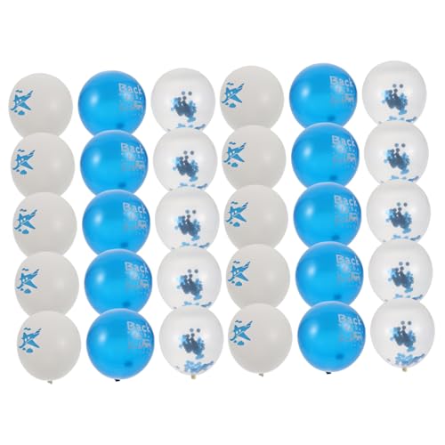 HAWILLOSCH 30st Ballonanzug Schulbusdekorationen Blaue Dekorationen Luftballons Zu Hause Girlandendekor Blauer Ballon Dekorative Luftballons Hochzeitsballons Party-layout-ballons Emulsion von HAWILLOSCH