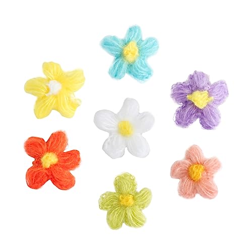 HAWILLOSCH 35 Stk kleine Blumenaccessoires Modetaschenabzeichen DIY-Kleidungspathes Stickereiflecken packetbandrollen decals Nähen von Kleidungsaufklebern zarte Kleiderflicken Garn von HAWILLOSCH