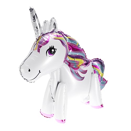 HAWILLOSCH 4er Set Einhorn Folienballons Party Deko Für Geburtstag Shower Und Hochzeit Bunte Einhorn Ballons Für Kinderfeiern Und Festlichkeiten von HAWILLOSCH