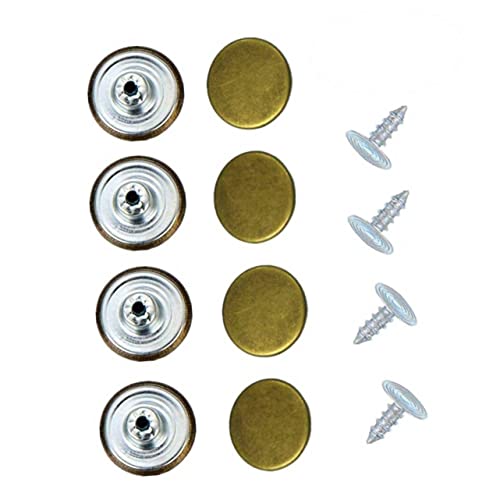 HAWILLOSCH 40 Sets Jeansknöpfe 17mm Metall Schnellverschlüsse Bronze Hosenknöpfe Mit Nieten Ersatzknöpfe Kombiniertes Knopfnähen Kleidungszubehör von HAWILLOSCH