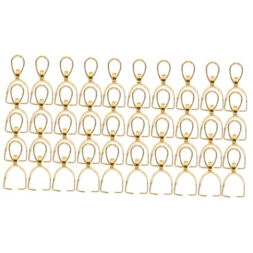 HAWILLOSCH 40 Stk Schnalle Halskette Charms-links Halskettenverbinder Selber Machen Anhänger Zur Schmuckherstellung Bügel Für Die Schmuckherstellung Klemmbügel Für Golden Rostfreier Stahl von HAWILLOSCH