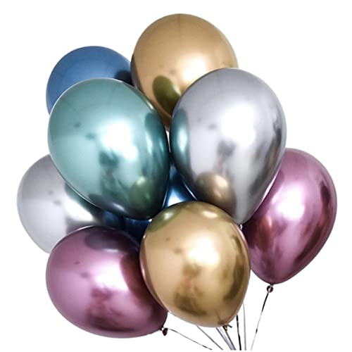 HAWILLOSCH 40 Stück Latex Metallic Luftballons Verschiedenen Farben Für Geburtstags Und Hochzeitsfeiern Verdickte Dekorationsballons Ideal Für Festliche Anlässe Und Kreative von HAWILLOSCH