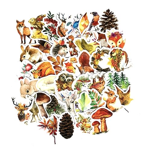 HAWILLOSCH 41st Aufkleber Herbstthema Gastgeschenke Zum Thema Herbstwald Tagebuch-Planer-Sticker-dekor Halloween-dekor PVC Selbstklebend von HAWILLOSCH