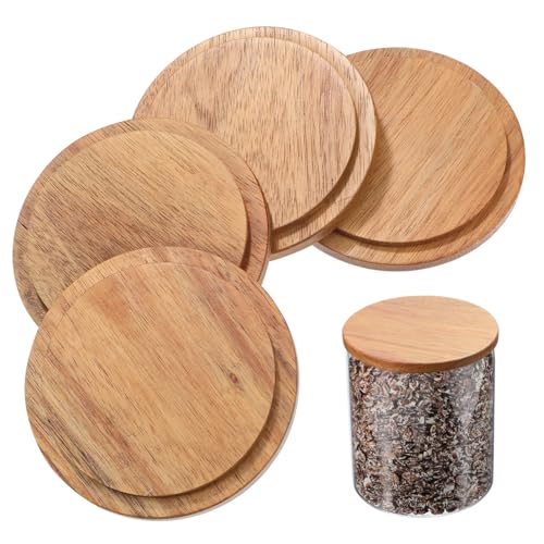 HAWILLOSCH 4er Set Holzdeckel Für Tassen Universelle Wiederverwendbare Holzdeckel Aus Akazienholz Zur Warmhaltung Von Getränken Perfekt Für Gläser Tassen Und Becher von HAWILLOSCH