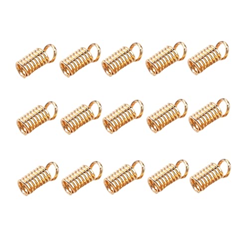 HAWILLOSCH 5 Packungen Federschnalle Federkordelenden Für Schmuck Halskettenverschluss Charm-armbänder Kettenverbinder Endkappen Für Die Schmuckherstellung Diy-schmuckverbinder Golden von HAWILLOSCH