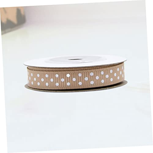 HAWILLOSCH 5 Rollen 5 Verpackungsband seidenband ribbon Kuchenverzierung geschenkverpackungen ziehschleifenband Girlandendekor Punktband Geschenkband kräuseln Partydekoration Handwerk Khaki von HAWILLOSCH