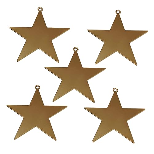 HAWILLOSCH 5 Stück Diy Legierung Plating Fünfzackiger Stern Ohrring Zubehör Diy Pentagram Schmuck Herstellung Zubehör für Anhänger Ohrringe Armband HAWILLOSCH 5 Stück Diy Legierung Plating Fünfzackiger Stern Ohrring Zubehör Diy Pentagram Schmuck Herstellung Zubehör für Anhänger Ohrringe Armband von HAWILLOSCH
