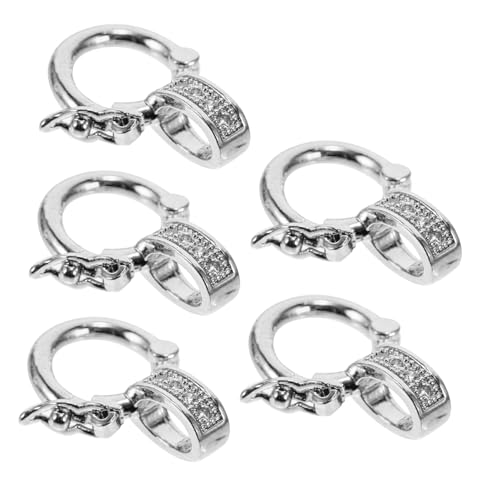 HAWILLOSCH 5 Stück Konvertierungsschnalle Für Zierliche Schmuckarmbänder Halskettenverschlüsse Aus Metall Kleine Armbandverschlüsse Dekorative Armbandverbinder Armbandschnallen DIY von HAWILLOSCH