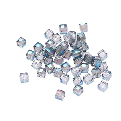 HAWILLOSCH 50 Stück Kristallperle beads for bracelets beads for jewellery Schmuckwerkstatt Schmuck basteln Handgemachte Schmuckzubehör Farbperlen quadratische Perlen Schmuckzubehör Perlen von HAWILLOSCH