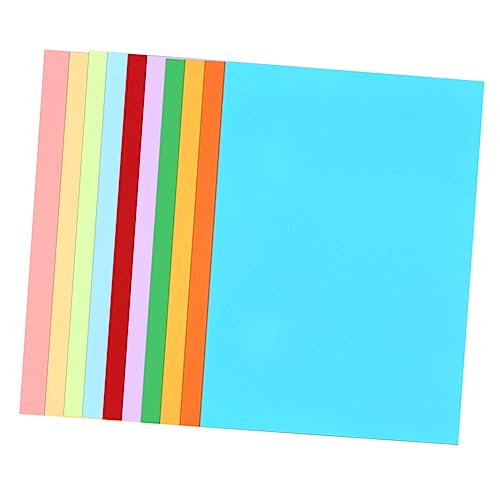 HAWILLOSCH 50 Stück Studentisches Malpapier farbiges Papier für Kinder Bastelpapier Malpapier für Kinder Kartonpapier Kinder malen Papier A4-Karton bunter Karton Zeichenpapier für Kinder von HAWILLOSCH