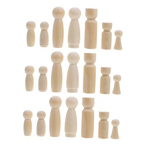 HAWILLOSCH 50 Stück Unvollendete Holzfiguren Aus Holz Unbemalt DIY Holzpuppen Für Kinder Bastelarbeiten Ideal Zum Bemalen Und Gestalten Von Spielfiguren Kreatives Bastelmaterial von HAWILLOSCH