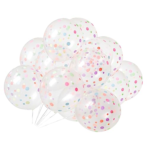 HAWILLOSCH 50 Stück transparenter Punktballon Verlobungsballons Konfetti-Luftballons Massenballons Babyballons dekoration weihnachten weihnchtsdeko Latexballons Jubiläumsdekoration Emulsion von HAWILLOSCH