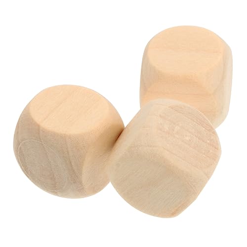 HAWILLOSCH 500 Stück Sechs Seitige Holz Würfel Rollenspiel Würfel Basteln Für Kinder Handwerk Für Sechs Seitenwürfel Handgefertigte Würfel Selbstgemachte Würfel Perlen Für Wundernetz Leer von HAWILLOSCH