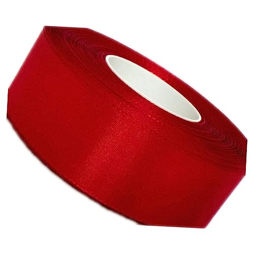 HAWILLOSCH 50M x 4Cm Rot Massives Dacronband Geschenkband Schleifenband Für Hochzeit Geburtstag Und Taufe Hochwertiges Dekoband Für Kreative Geschenkverpackungen von HAWILLOSCH