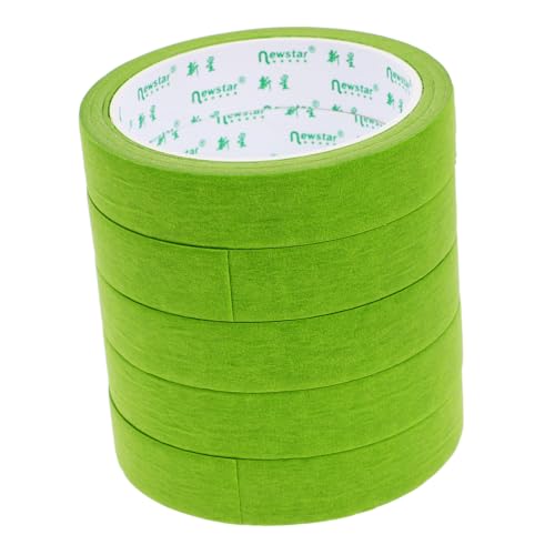 HAWILLOSCH 5St Abdeckband DIY Klebeband farbiges Band Kantenabschlussband Beschriftungsband auto klebeband verpackungsband auto sprühband Malerband Bandbeschriftung Kunstband Papier Green von HAWILLOSCH