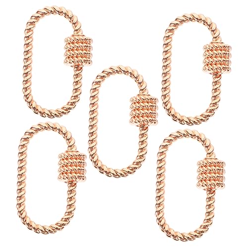 HAWILLOSCH 5Stücke Armband Charms Schnalle Form Anhänger Für DIY Schmuckherstellung Schmuckzubehör Roségold Für Halsketten Und Armbänder HAWILLOSCH 5Stücke Armband Charms Schnalle Form Anhänger Für DIY Schmuckherstellung Schmuckzubehör Roségold Für Halsketten Und Armbänder von HAWILLOSCH