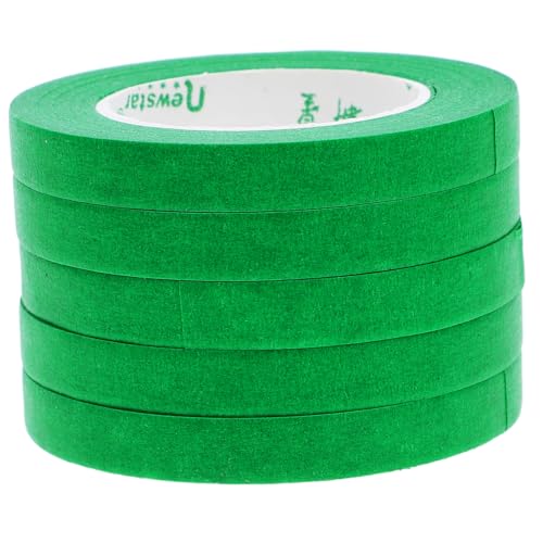 HAWILLOSCH 5st Abdeckband Beschriftungsband Sicheres Klebeband Auto Sprühband Auto Klebeband Diy Klebeband Farbiges Band Trimmband Klebeband Zum Lackieren Kantenabschlussband Green Papier von HAWILLOSCH