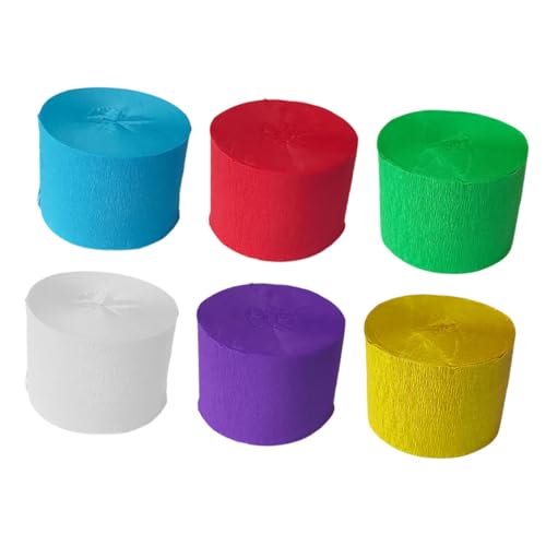 HAWILLOSCH 6 Rollen Krepppapier Rollenornamente Für Hochzeitsdekoration Luftschlangen Geburtstagsparty Dekorationen Krepppapier Luftschlangen Für Partys Zarte Party Luftschlangen von HAWILLOSCH