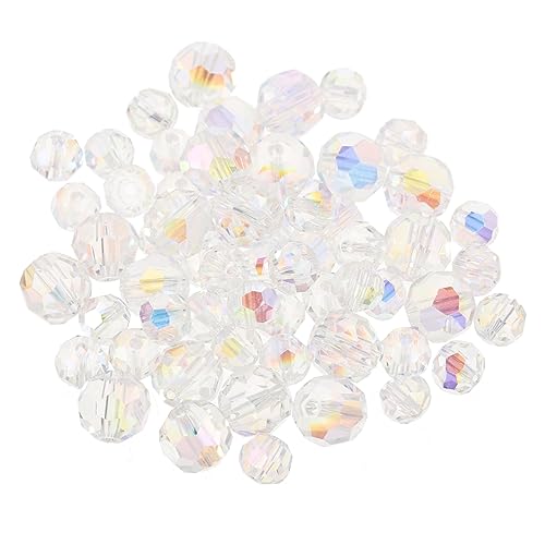 HAWILLOSCH 60St Transparente ab-farbige Perlen Schmuck Handwerk Perlen dekorative Perlen Halskette Perlen Basteln Sie lose Perlen unimate uniclue Glasperlen für DIY handgefertigte Perlen von HAWILLOSCH