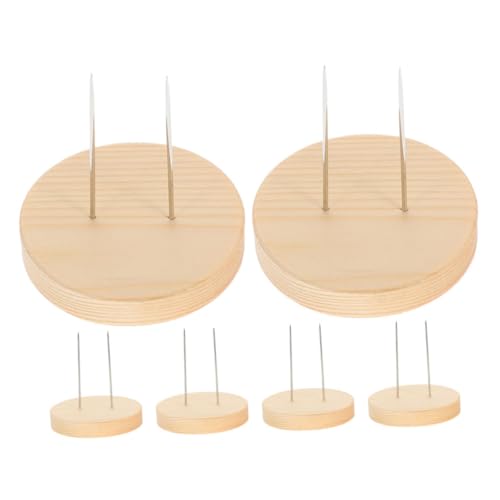 HAWILLOSCH 6St Lustiger Spaß mit Holzsockel Häkelpuppen-Display-Basis Puppenständer aus Filz Spielzeugpuppen unterstützen Modellpuppen mit Ständer Präsentationsständer für Häkelpuppen von HAWILLOSCH