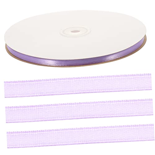 HAWILLOSCH 6mm Farbband Farbband seidenband ribbon haarsschmuck wohnraumdeko hochzeitsdeko craft hellblaues Band Blumenband zartes Band Bänder zum Verpacken von Geschenken Polyester Lavender von HAWILLOSCH