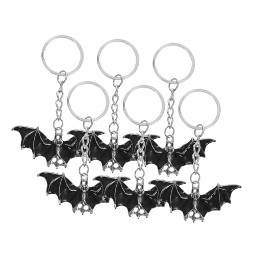 HAWILLOSCH 6st Fledermaus-schlüsselanhänger Gruseliger Schlüsselanhänger Halloween-anhänger-schlüsselanhänger Halloween-schlüsselhalter Fledermaus Schmuck Anhänger Schlüsselanhänger Metall von HAWILLOSCH