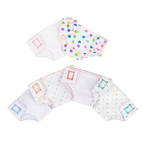 HAWILLOSCH 6st Puppenkleidung Kleidung Für Neugeborene Mädchen Zubehör Für Puppenwindeln Windelpuppe Puppe DIY Windeln Spielzeug Für Kinder Babypuppen-Outfits Puppenhauszubehör Weiß Stoff von HAWILLOSCH