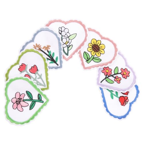 HAWILLOSCH 7St blumenmuster patches set Blumenstickerei DIY Dekoration shoe charms Aufnäher Flicken aufbügeln Bügelflicken für Kleidung Blumenflecken aufbügeln Applikationen Stoff Colorful von HAWILLOSCH