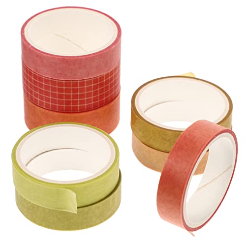 HAWILLOSCH 8 Rollen Einfarbiges Washi Tape Washi Tapes Ästhetisch Scrapbooking-klebeband Notizbuchbänder Süßes Washi-tape Washi Tape Für Planer Washi-klebeband Japanisches Papier Yellow von HAWILLOSCH