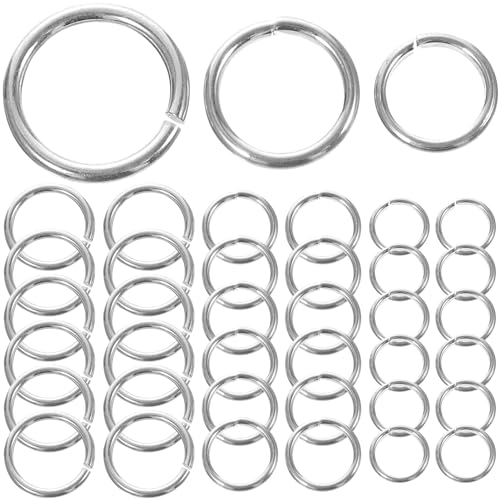 HAWILLOSCH 925 Jump Rings Set 3 Taschen Mit Und Sprungringen Für DIY Schmuckherstellung Runde Ringverbinder Für Armbänder Und Halsketten von HAWILLOSCH