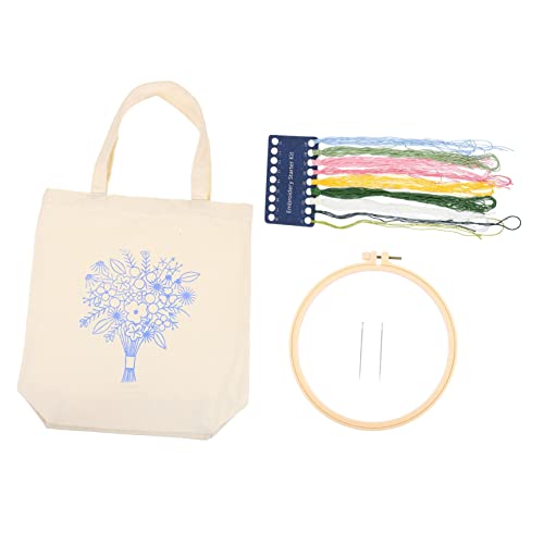 HAWILLOSCH Canvas Tote Bag Stickset Einkaufstasche Mit Muster Und Anleitung Perfekt Für DIY Projekte Und Handarbeiten Ideal Als Für Kreative Köpfe von HAWILLOSCH