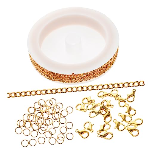 HAWILLOSCH DIY Armband Ketten Zubehör Set Hummerverschlüsse Kettenschnallen Offene Kreise & Biegeringe Schmuckherstellung 500 Teile Silber von HAWILLOSCH