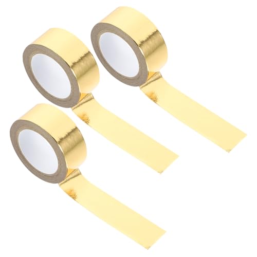 HAWILLOSCH Washi Tape Sticker Dekoratives Washi Tape Einfarbiges Goldfoliertes Diy Klebeband Für Journaling Scrapbooking Und Bastelprojekte Dünne Bastelband Für Kreative Anwendungen Deko Klebeband von HAWILLOSCH