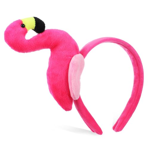HAWILLOSCH Flamingo Stirnband Erwachsenen Stirnbänder Urlaubs Stirnbänder Cosplay Stirnband Flamingo Haarband Strand Stirnband Karnevals Stirnband Tier Stirnband Gesichtswasch von HAWILLOSCH