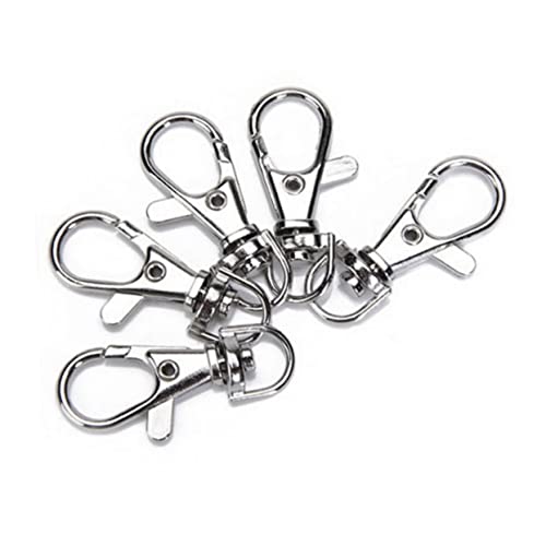 HAWILLOSCH Große Lobster Clips Schlüsselanhänger 5er Set Drehbare Haken Ideal Für DIY Projekte Armbänder Und Halskettenverschluss von HAWILLOSCH