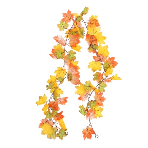 HAWILLOSCH Halloween Dekoration Halloween-Dekoration Dekoration Herbst Herbstliche Fensterdekoration Ahornblatt Wanddekoration hausdeko Indoor hängende Rebe Herbstlaub Girlande Herbstrebe pp von HAWILLOSCH