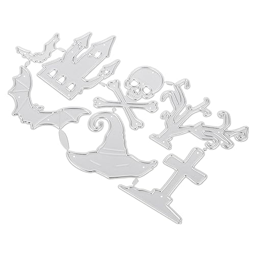 HAWILLOSCH Halloween Gestanzt Stanzformen Für Fotoalben Halloween-prägeplatten Halloween-dekor Festival-stanzformen Prägestempel Dekorative Papierstanzformen Silver Kohlenstoffstahl von HAWILLOSCH